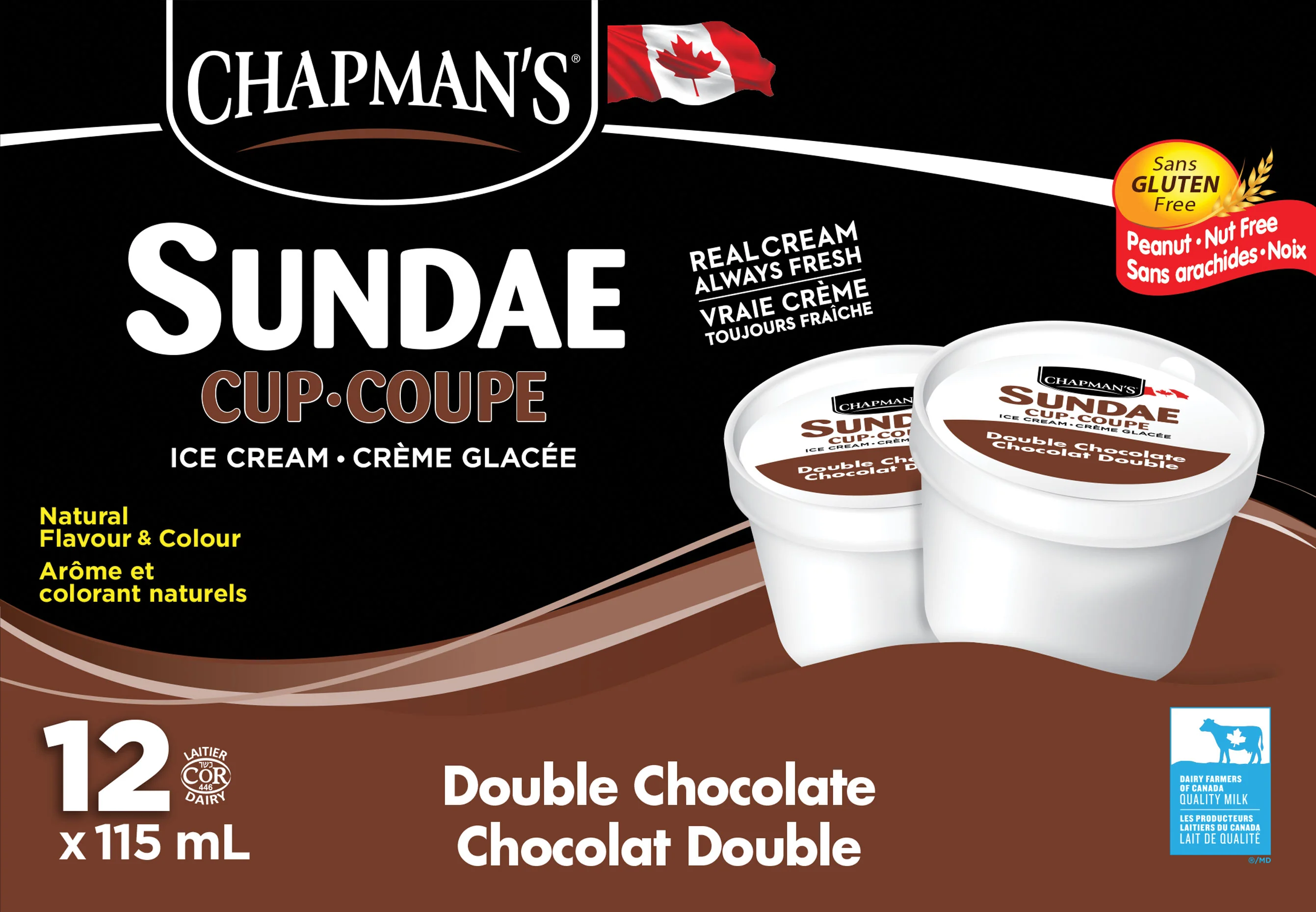 Chapman's - Thermal Cups Ice Cream - Double Chocolate — Case (2 x 12 x 115 ML)