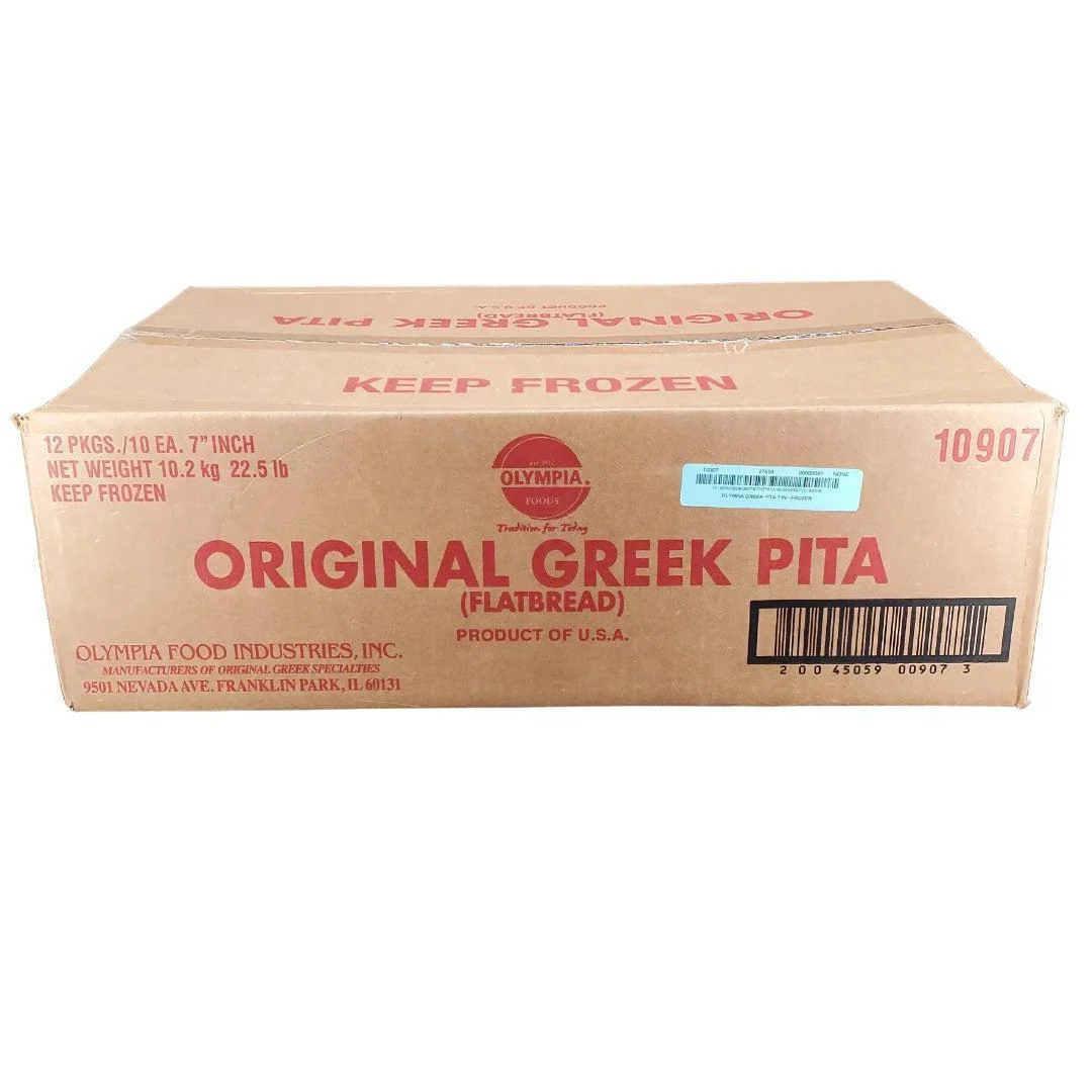 Olympia - 7" Pita Bread - Greek - White — Case (12 x 10 CT)