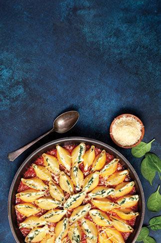 Villa Ravioli - Cooked - Stuffed Pasta Shells - Cheese & Spinach — Each (1 KG)