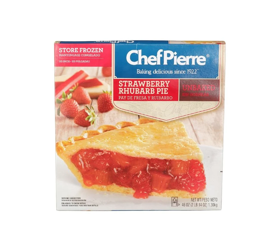 Chef Pierre - 10" Strawberry Rhubarb Pie - Unbaked — Case (6 CT)