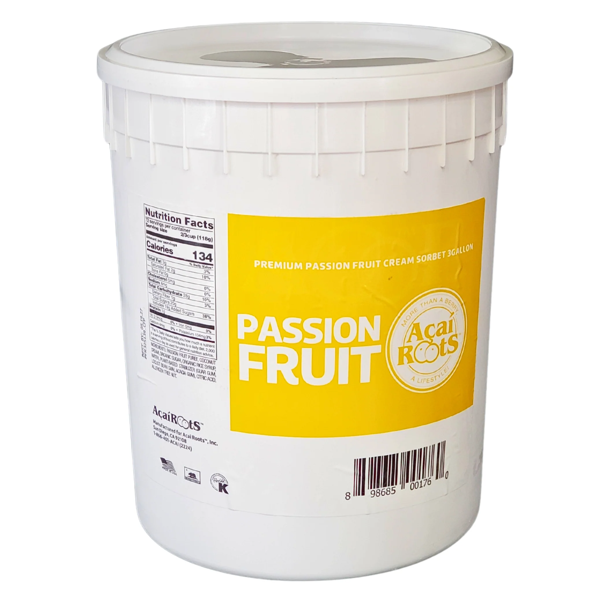 Acai Roots - Premium Passion Fruit Cream Sorbet