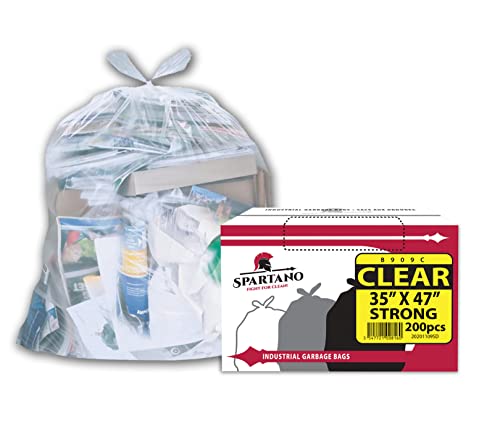 Spartano Industrial Garbage Bags - Clear, 35"x47"