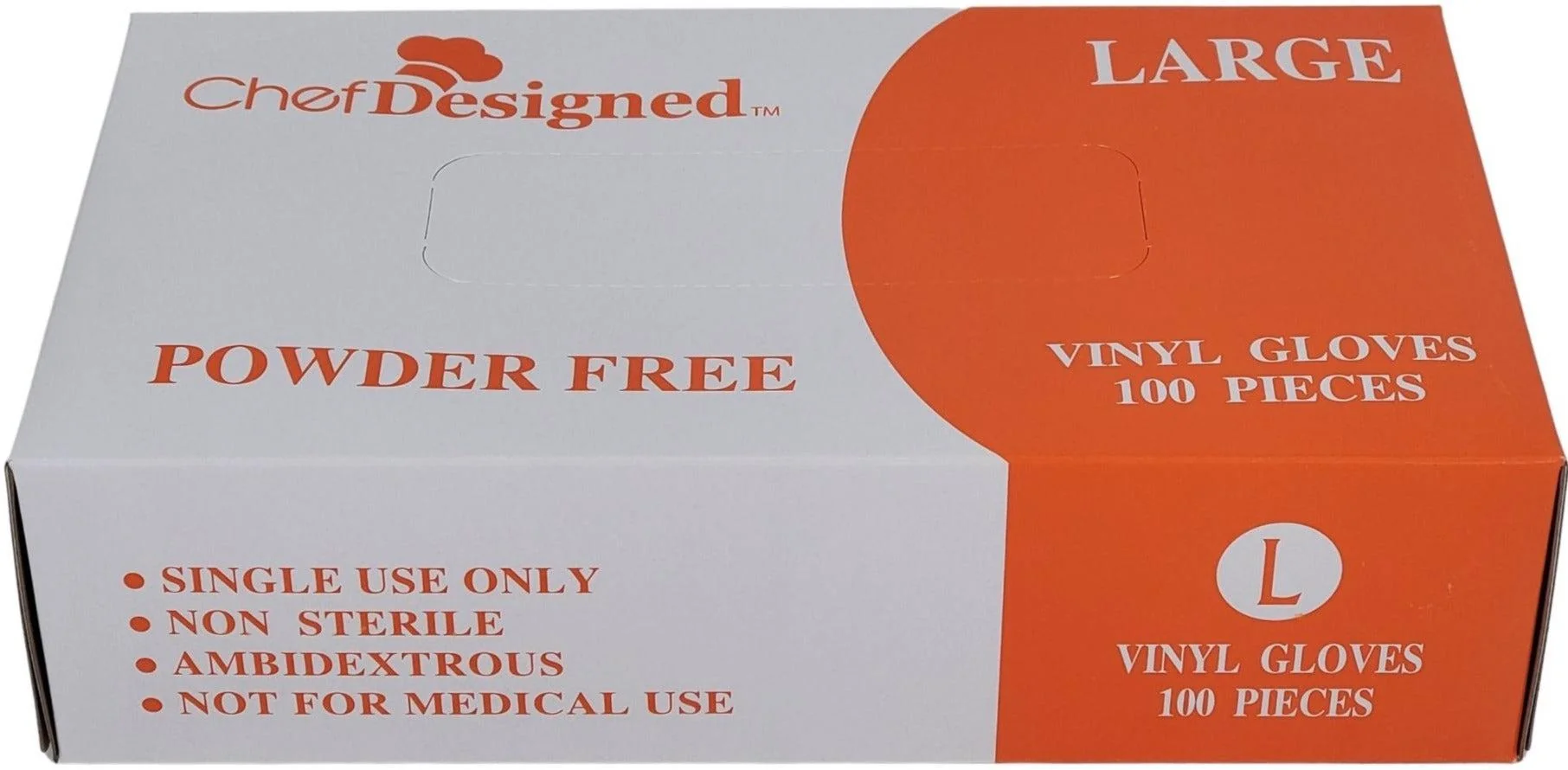 Basic - Vinyl Gloves Exam - Clear - Large - Powder Free — Case (10 x 100 CT)