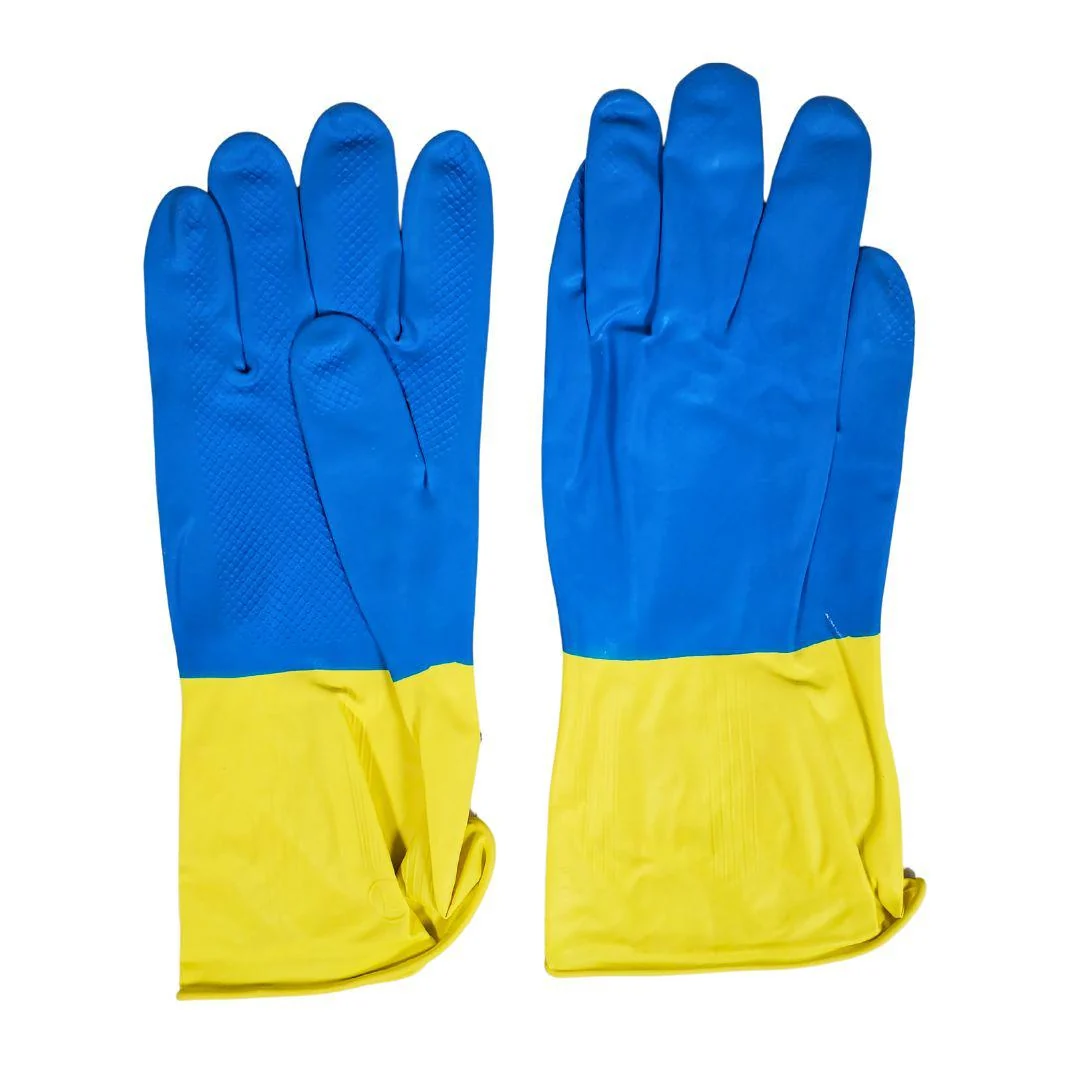 SBS - Natural Latex Gloves Blue/Yellow Large — Case (25 x 12 x 1 CT)