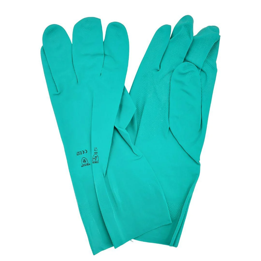Work-Eze - 13" Nitrile Gloves - X-Large - Green — Case (144 CT)