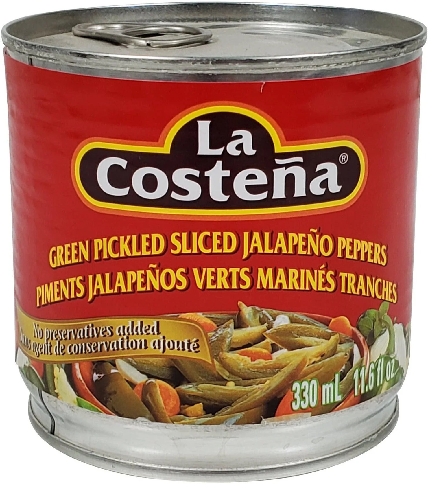 La Costena - Jalapeno Peppers - Green - Sliced — Case (12 x 330 ML)