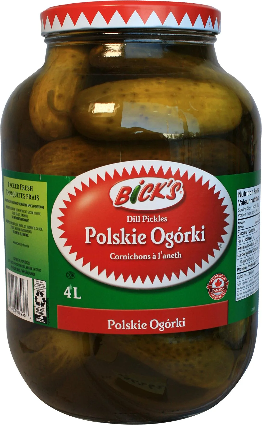 Bick's - Polski Ogorki Dill Pickles — Each (4 L)