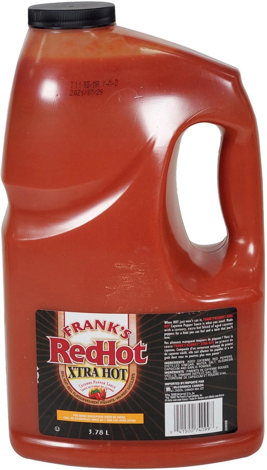Frank's Red Hot - Xtra Hot Sauce - Con404 (3.78 Lt) — Each (4 L)