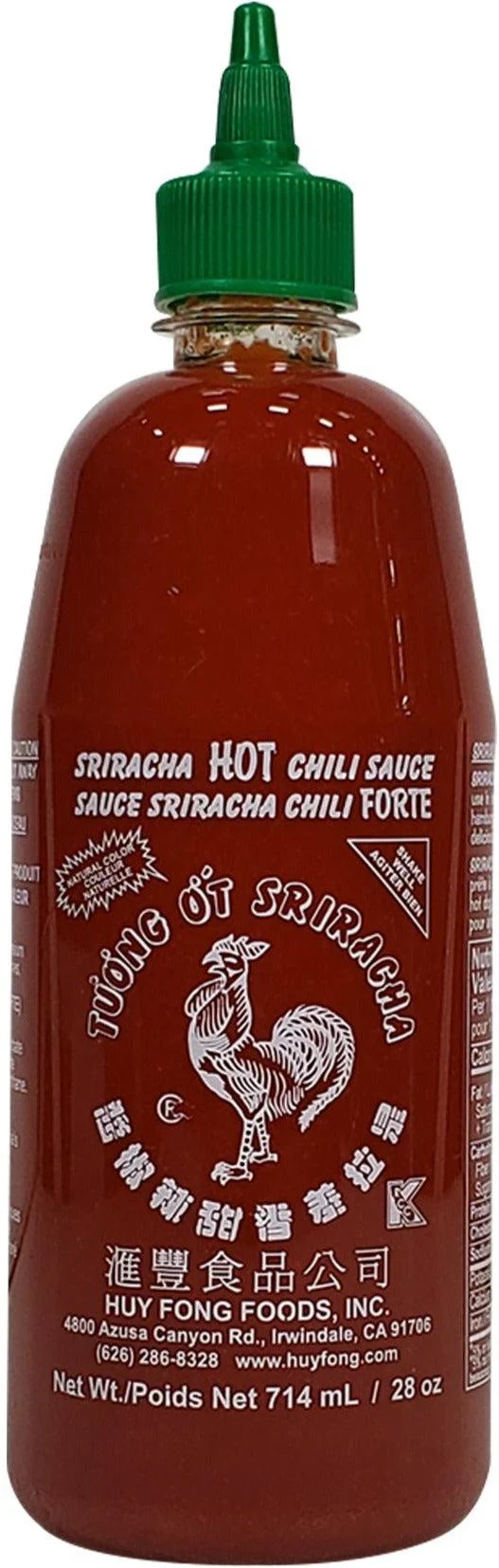 Huy Fong - Sriracha - Hot Chilli Sauce — Case (12 x 714 ML)