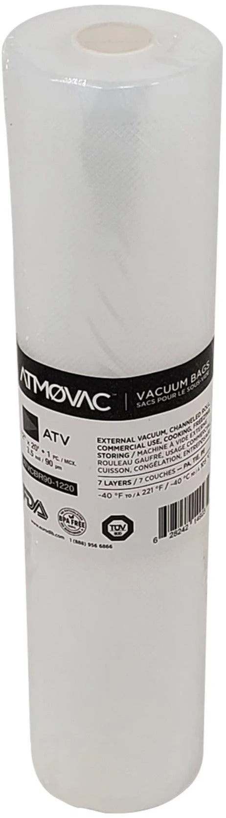 Atmovac - 12" x 20' - Channeled Vacuum Bag Roll — Each (1 CT)