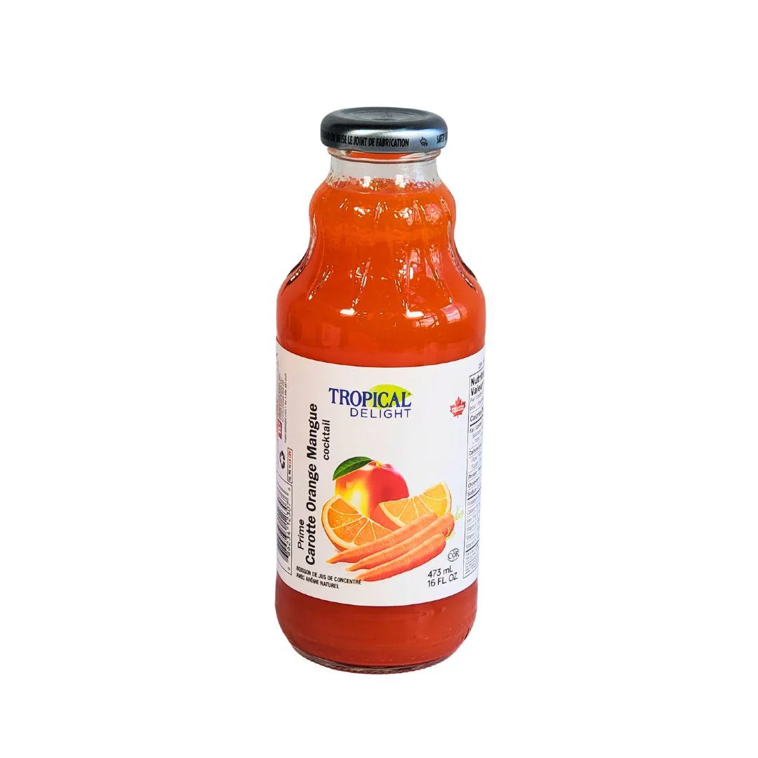 Tropical Delight - Juice - Carrot Orange & Mango - Bottles — Case (24 x 473 ML)