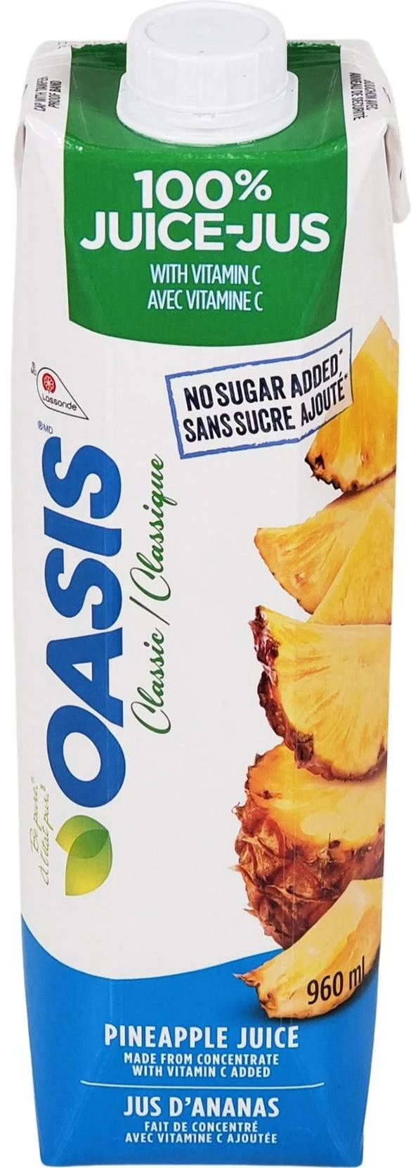Oasis - Juice - Pineapple - Tetra — Case (12 x 960 ML)