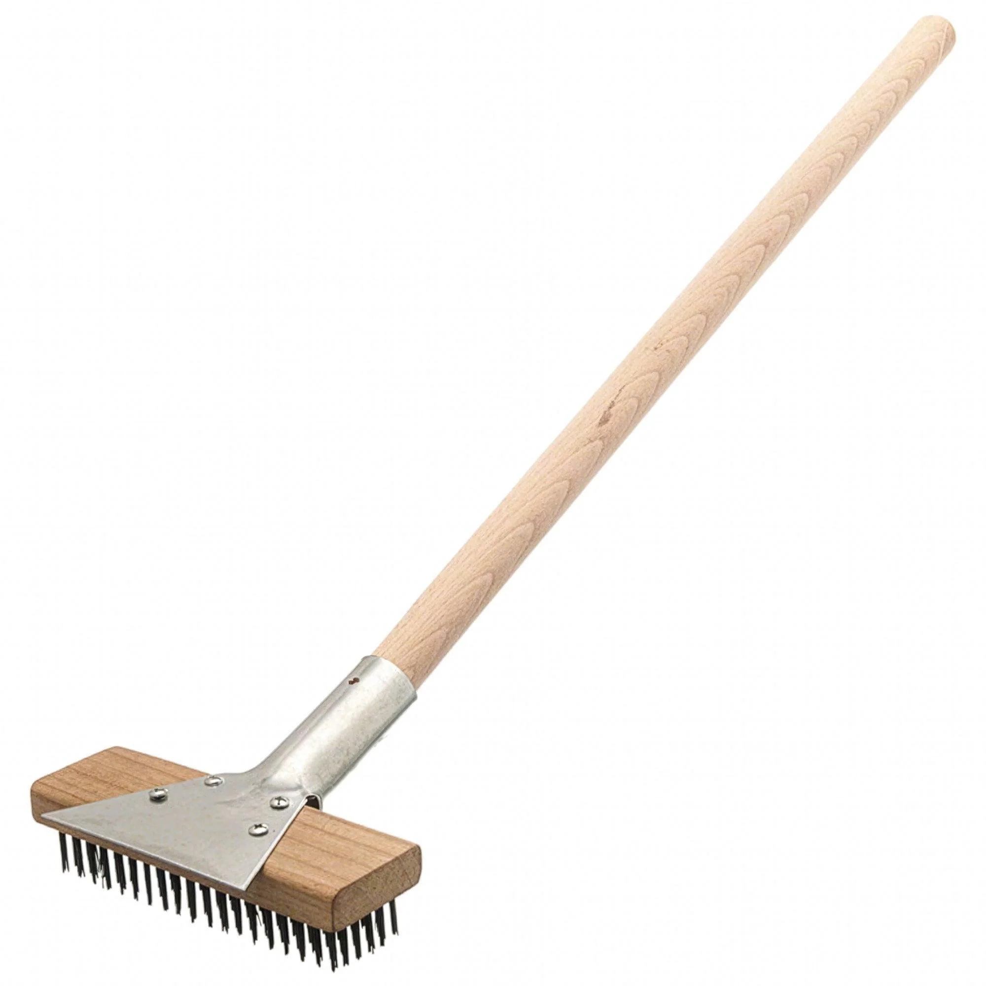 Felton CHEF202 Oven and Grill Brush with Scraper - 30" Handle, Carbon Steel Wire
