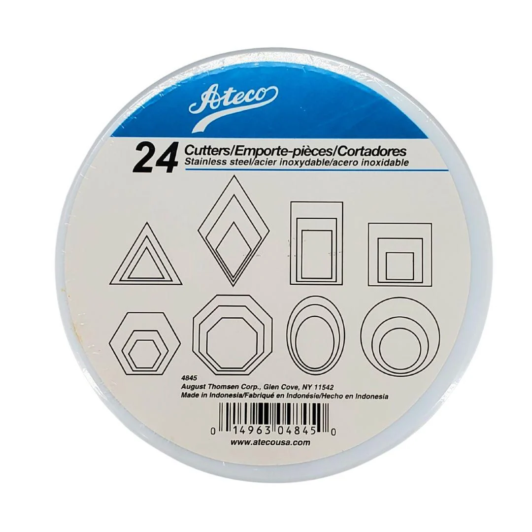 Cookie Cutter Set - 8 Shapes x 3 Sizes Each (.75 to 1.75")
