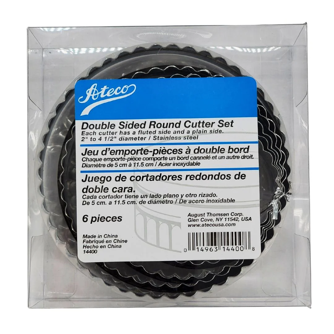 Cookie Cutter Set - Round - Double Sided - 6 Sizes (2" to 4.5")