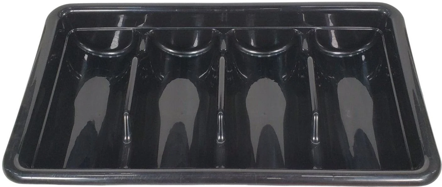 Cutlery Tray - Black - 52cmx29cmx9.5cm — Each (1 CT)