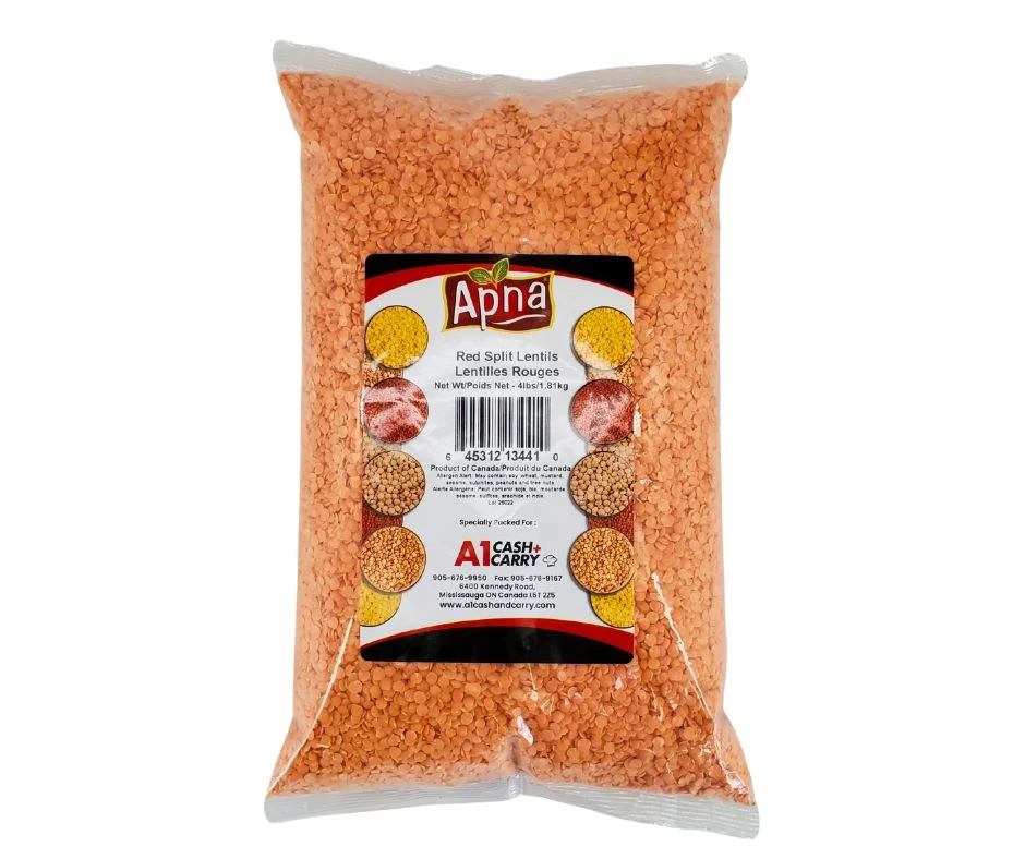 Apna - Masoor Daal Wash - Red Lentil Split — Each (4 LB)
