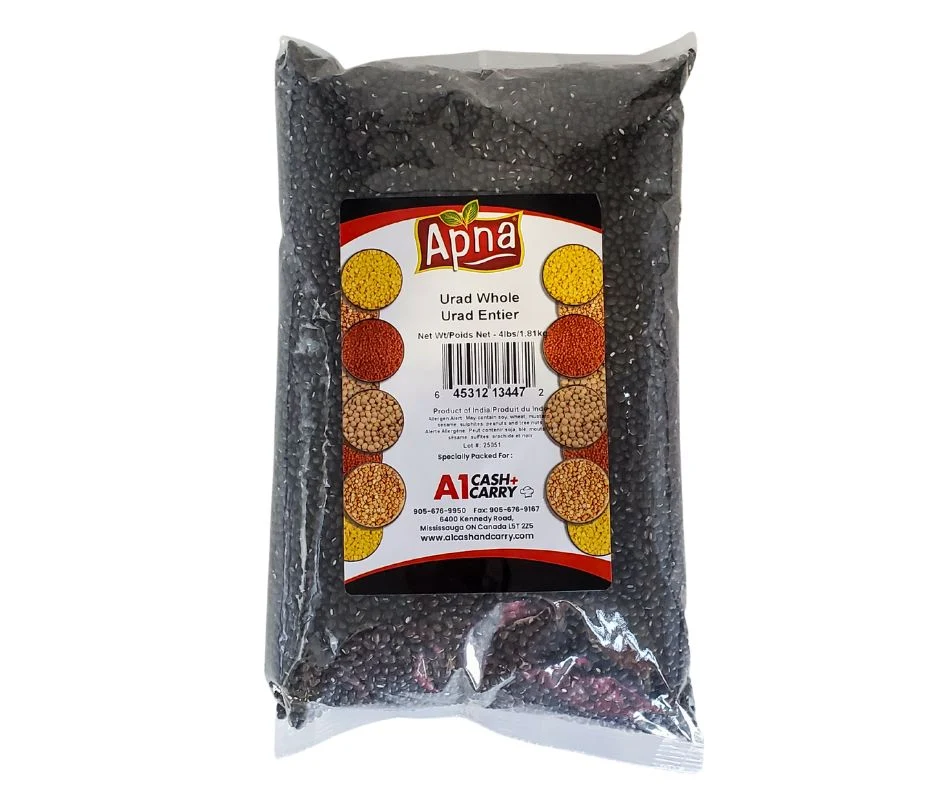 Apna - Urad Whole - Black Lentils — Each (4 LB)