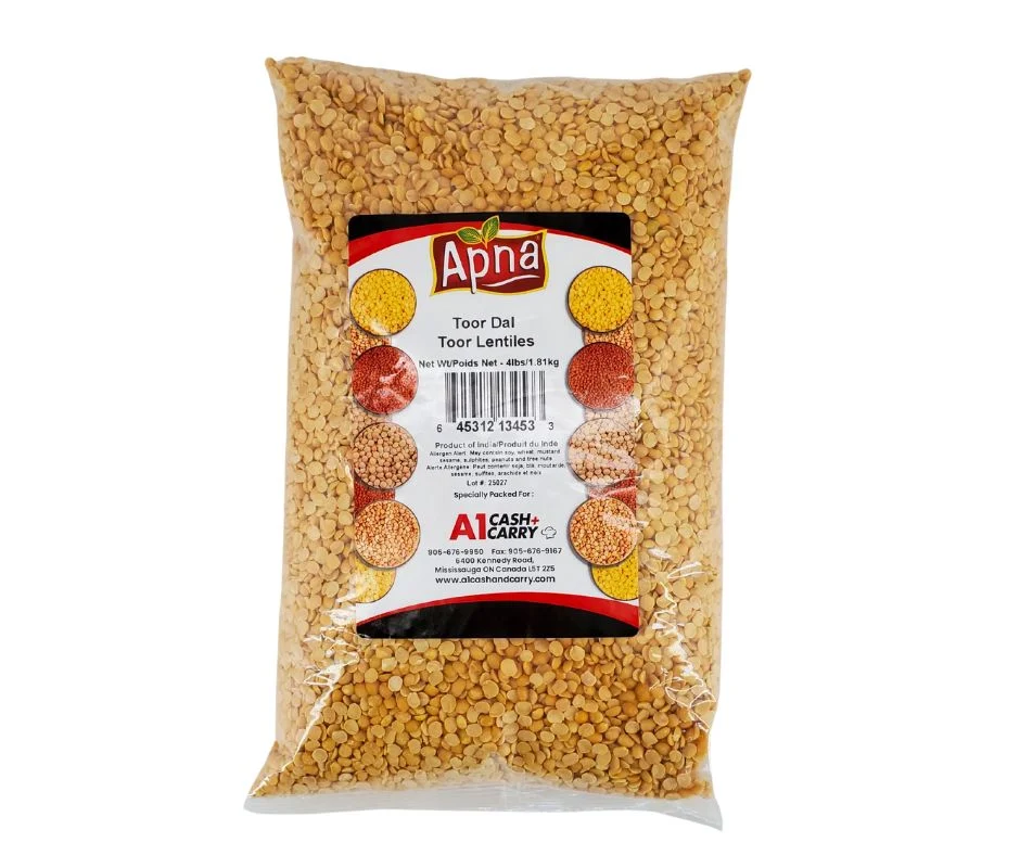 Apna - Toor Daal (Split Pigeon Pea - Yellow Lentils — Each (4 LB)