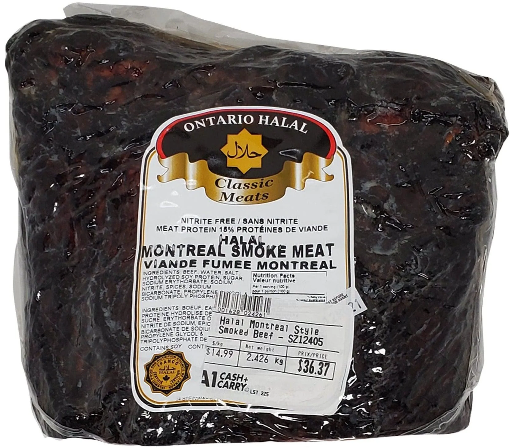 Fresh Deli - Solmaz - Cooked / Smoked - Beef Montreal Style - Halal