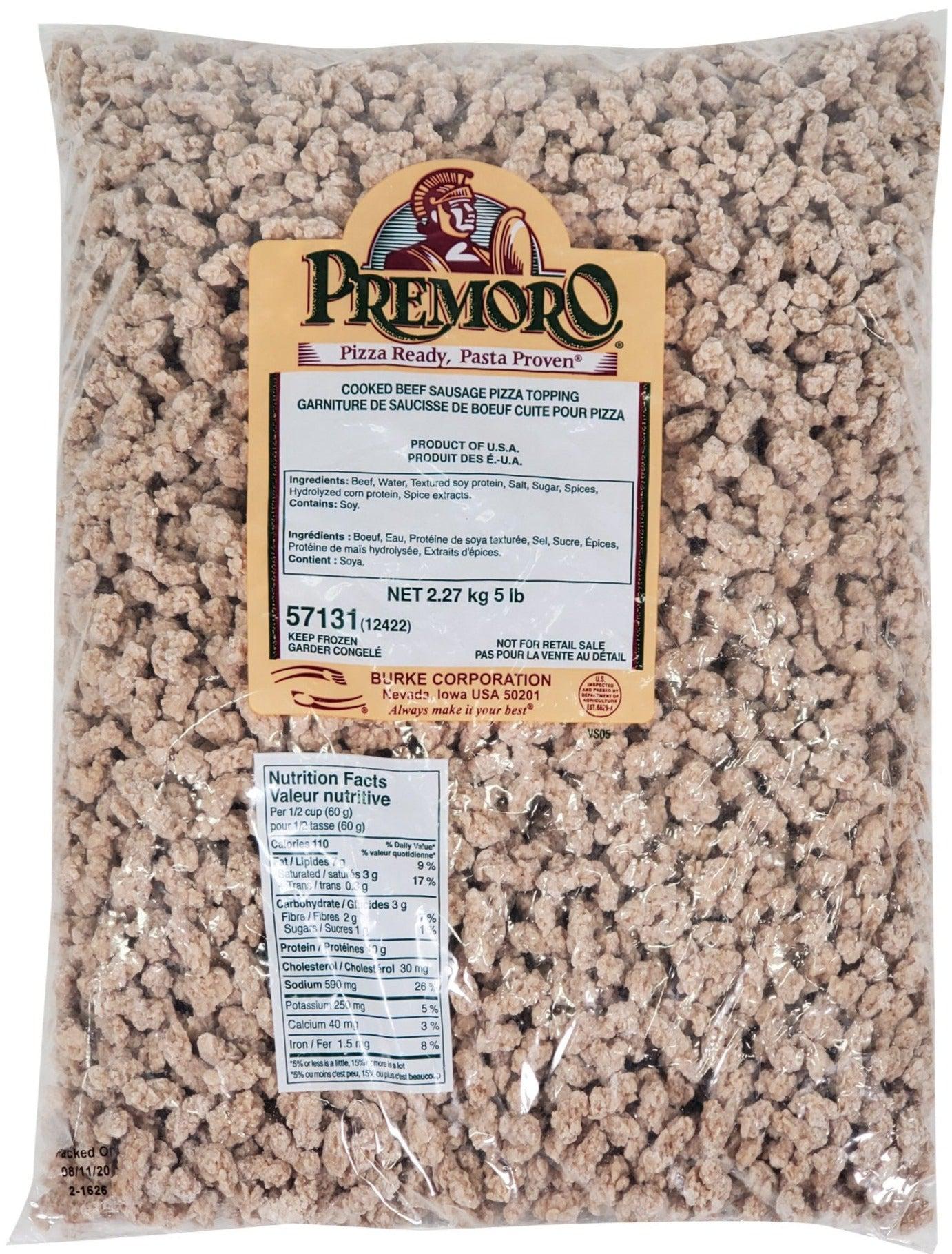 Premoro - Beef Pizza Topping - 12422-57131 — Each (5 LB)