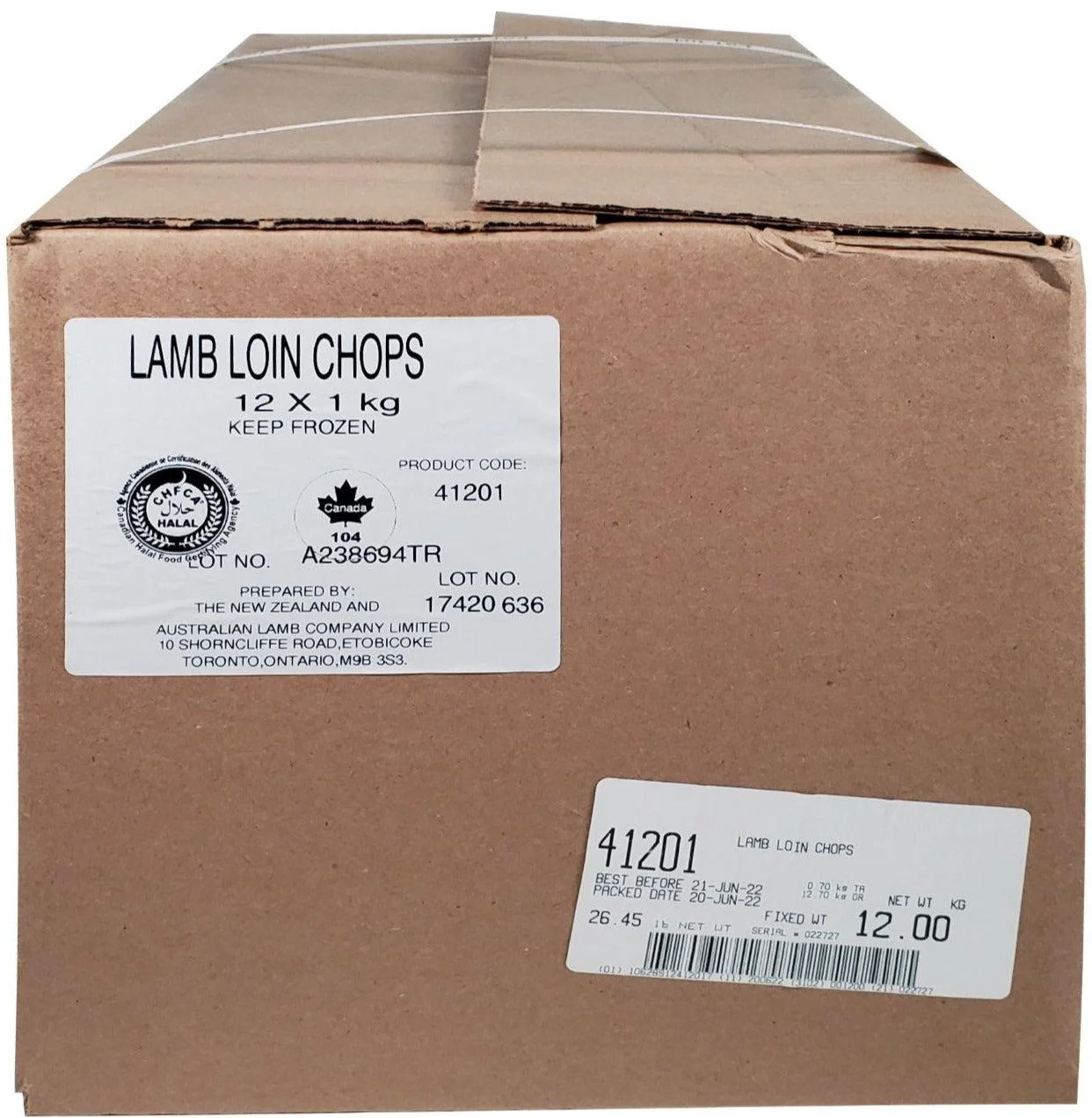 Frozen - New Zealand Lamb - Loin Chop Ends - Halal — Each (1 KG)