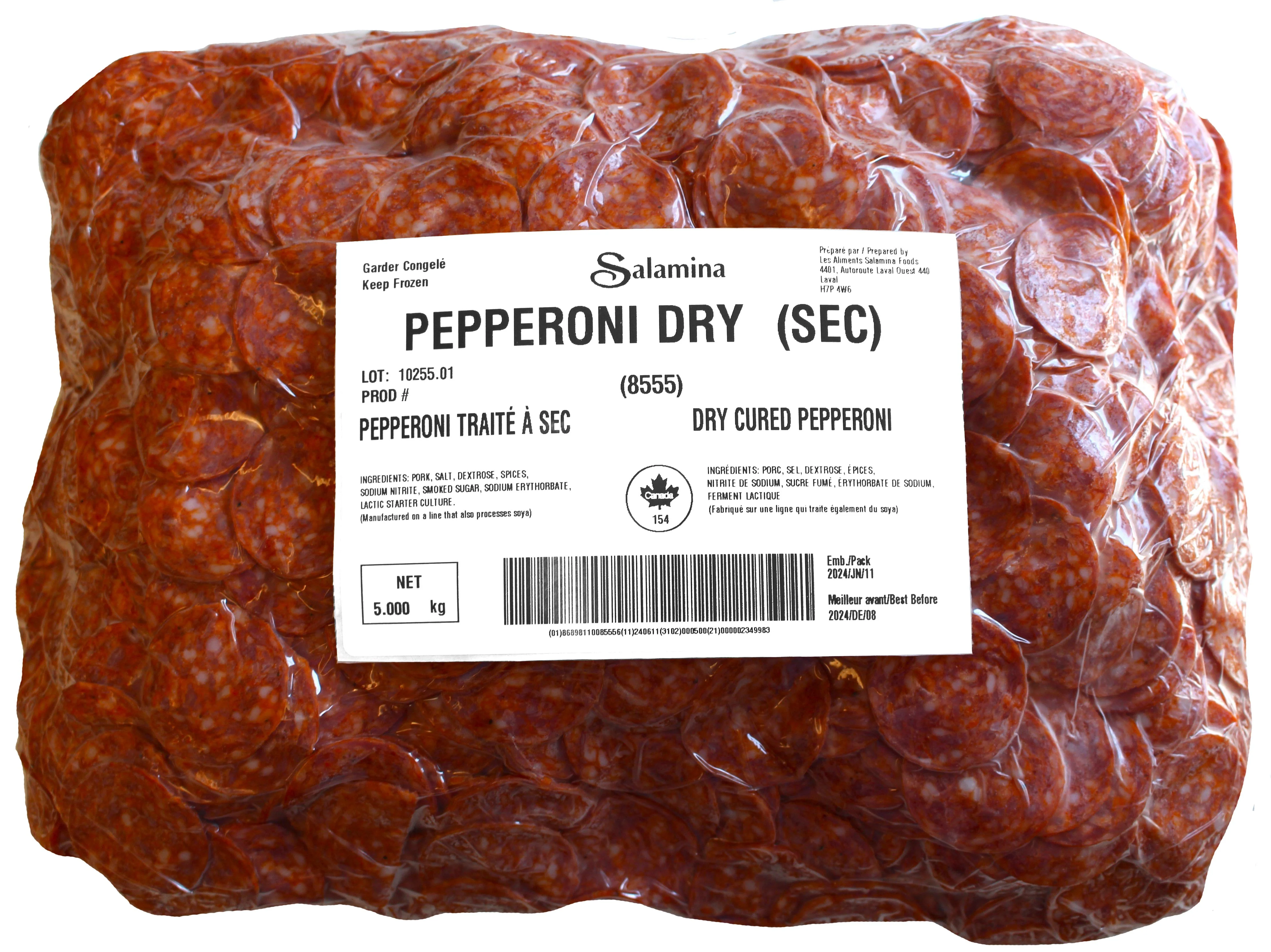 Salamina - Dry Cured Sliced Pepperoni — Each (5 KG)