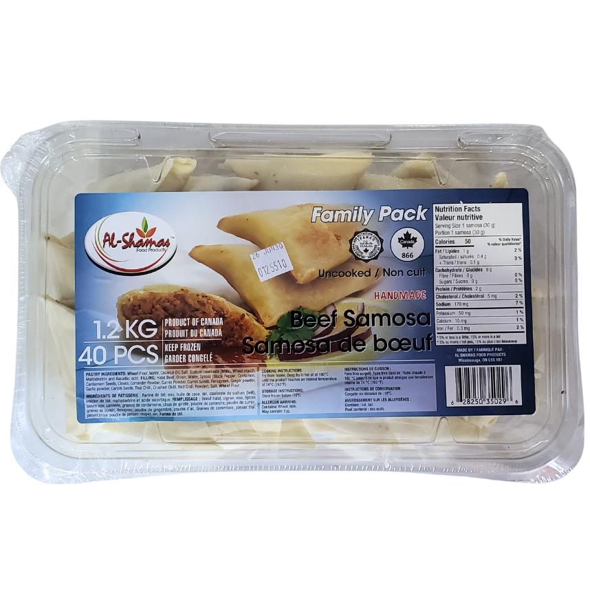Frozen - Al-Shamas - Beef Samosas - Halal — Each (1.2 KG)
