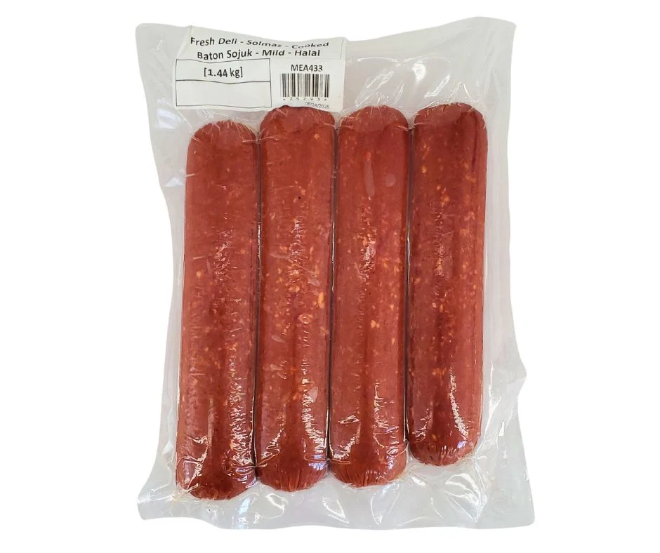 Fresh Deli - Solmaz - Cooked Baton Sojuk - Mild - Halal — Case (7 x 1.44 KG)