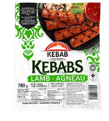 Kebab Factory - Lamb Kebabs - Ready to Cook - Frozen — Case (4 x 12 x 65 G)
