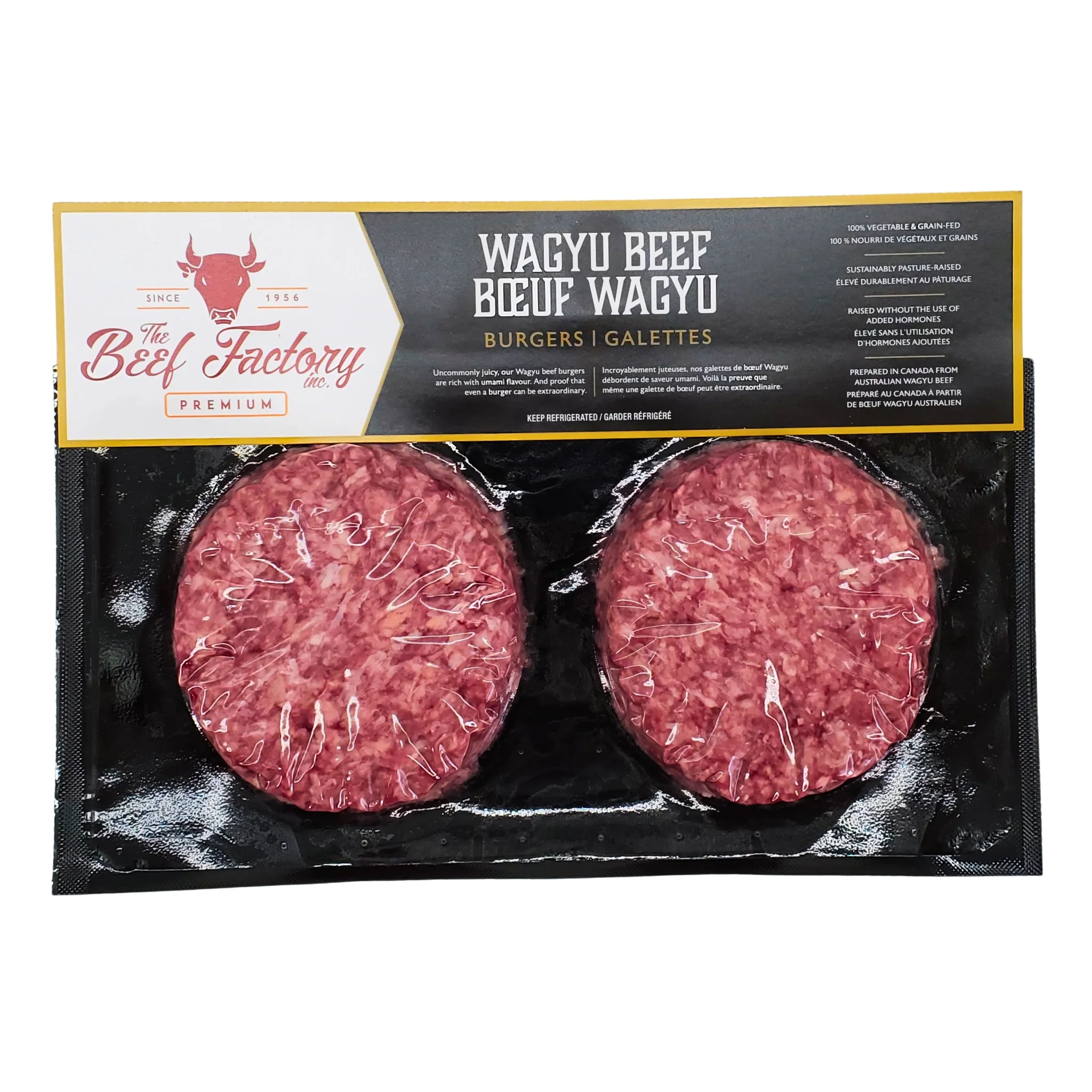 Beef Factory - Premium - 100 % Wagyu Beef Burgers - 5 oz Halal — Case (10 x 2 x 5 OZ)