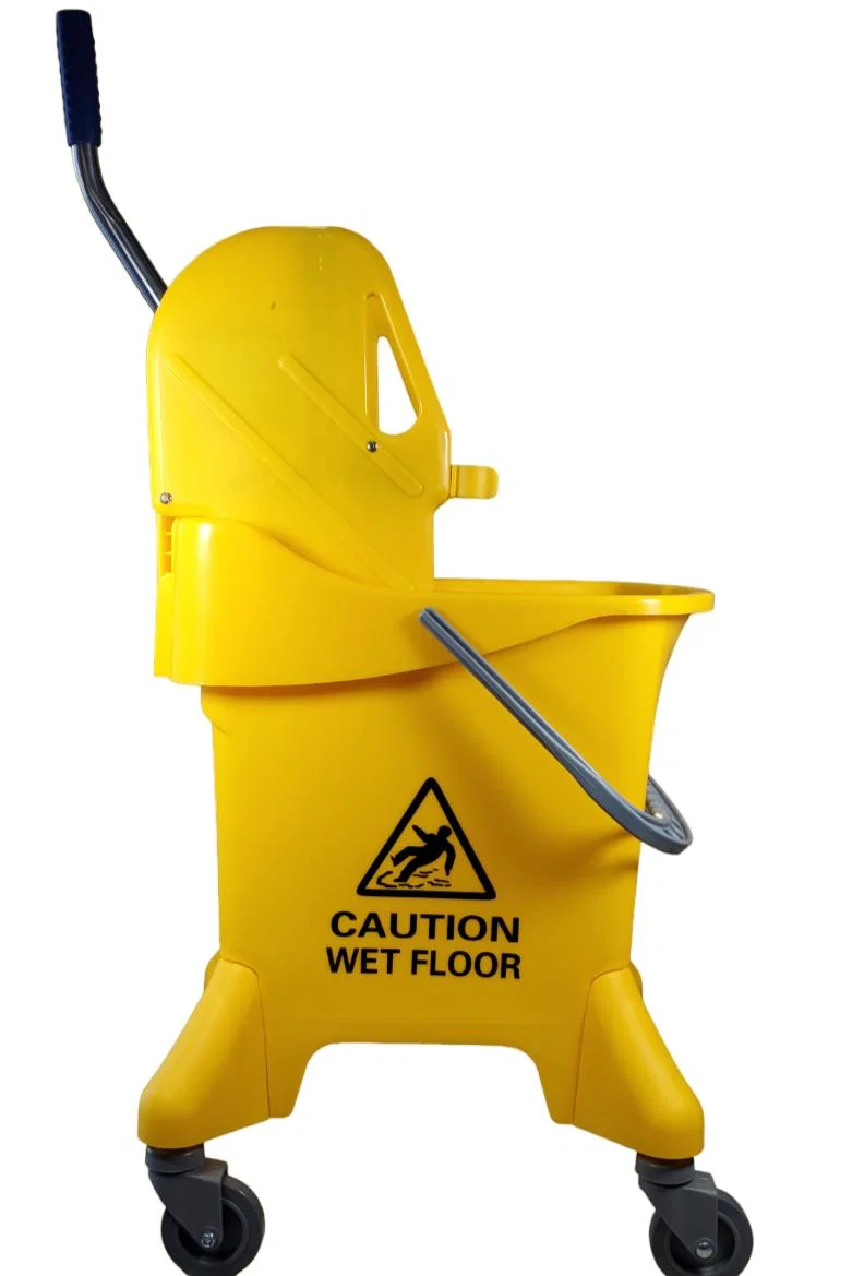 Spartano - HEAVY - 28L Mop Bucket W/ Down Press Wringer - Yellow