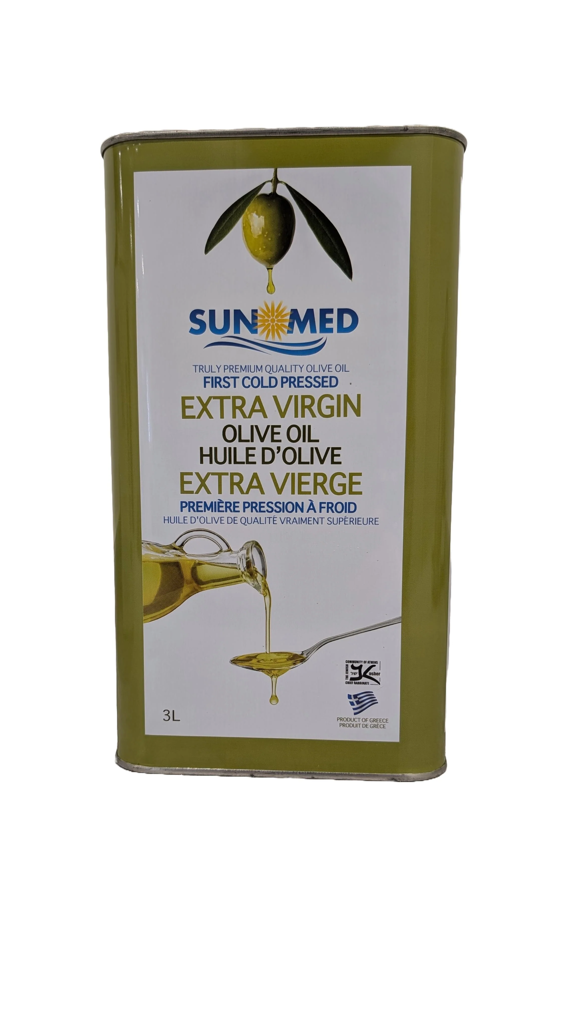 Sun Med - Extra Virgin Oilve Oil - Greek — Each (3 L)