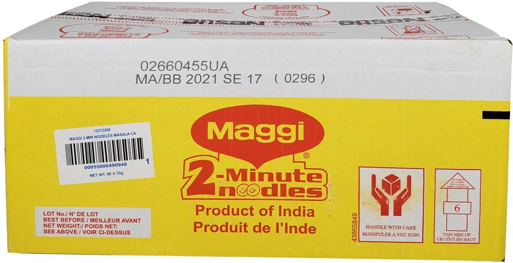 Maggi - Noodles - Spicy (Masala) — Case (96 x 70 G)