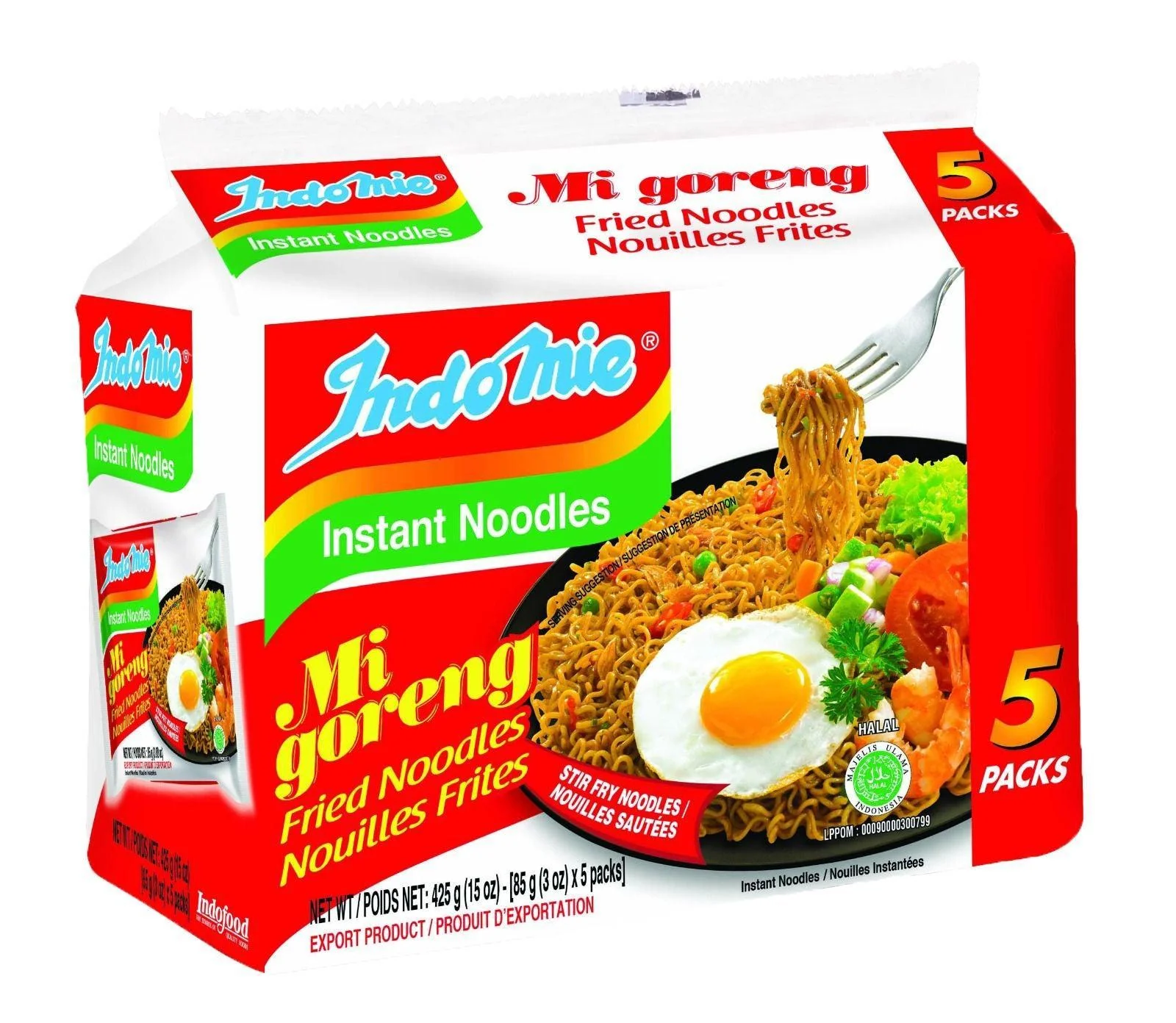Indomie - Mi Goreng - Instant Noodles - 5 pack — Case (5 x 85 G)
