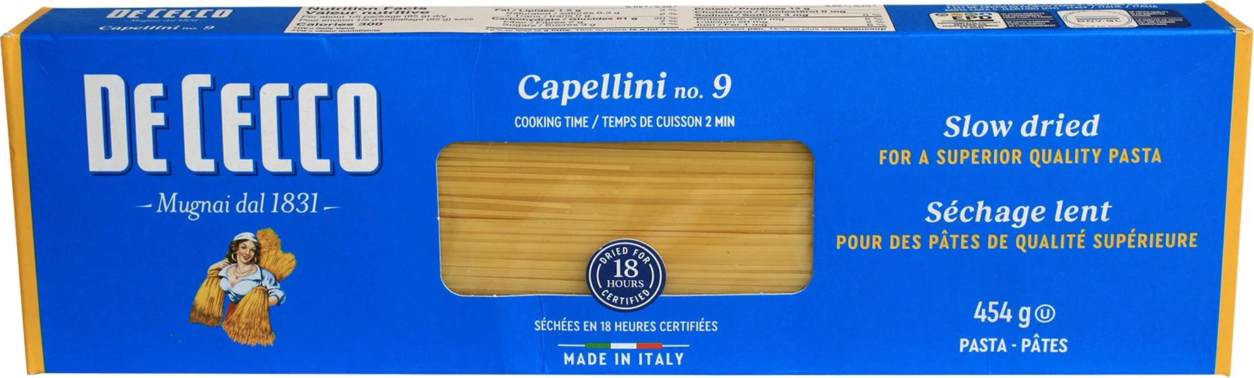 DeCecco - Pasta - Capellini - #9 — Case (20 x 454 G)