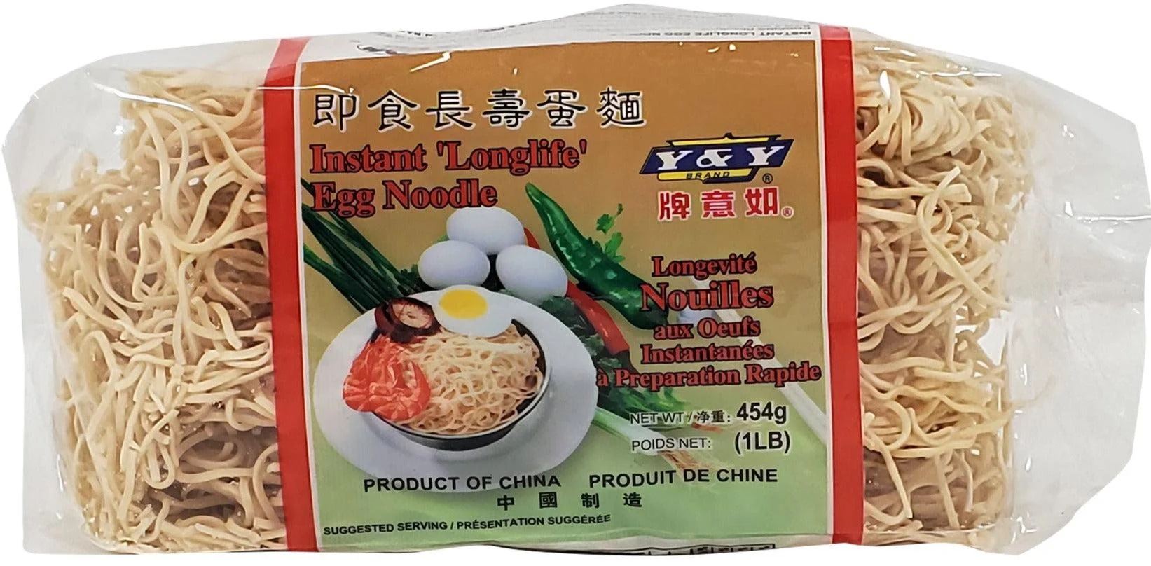 Y&Y - Instant Longlife - Egg Noodle — Each (454 G)