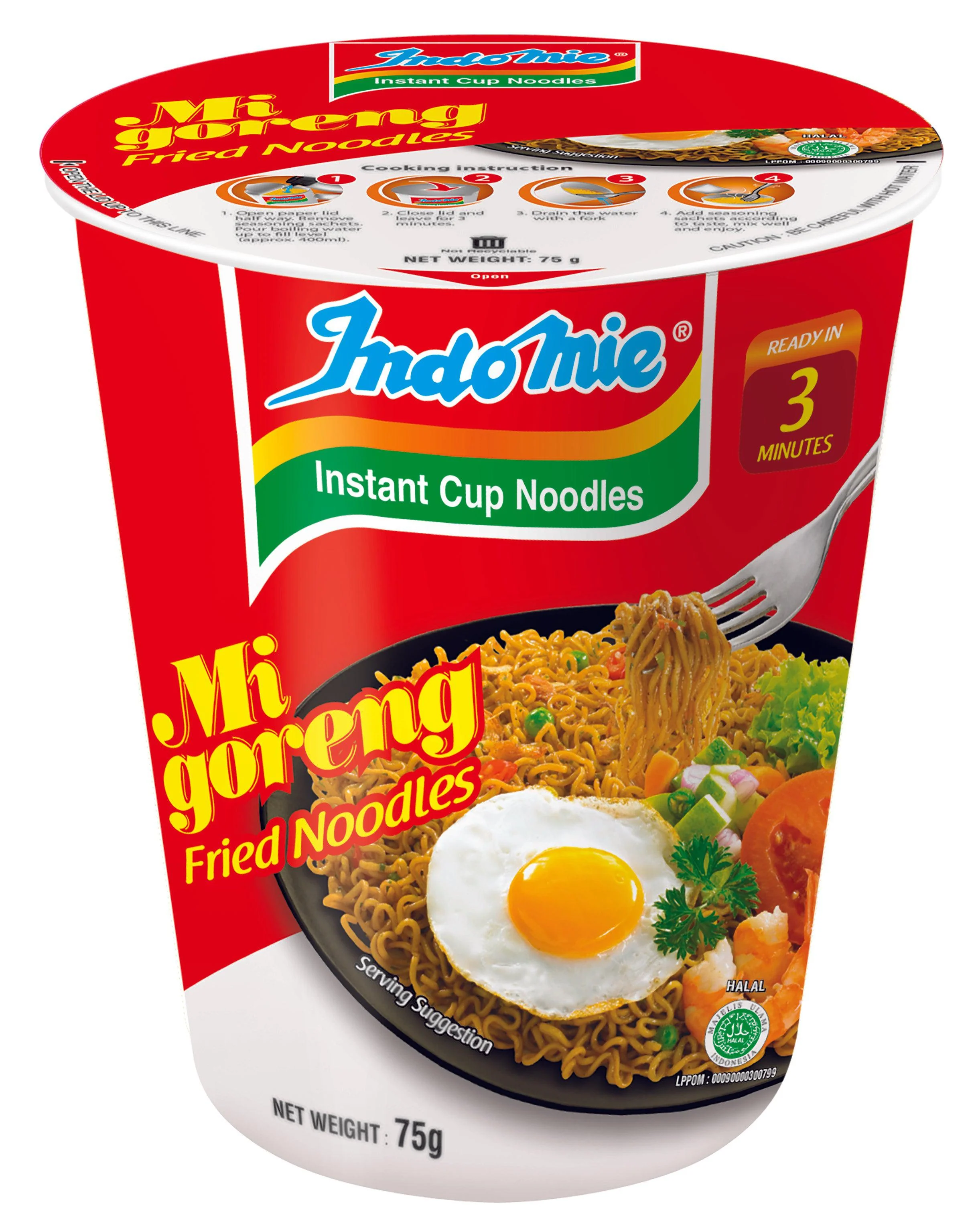 Indomie - Mi Goreng - Instant Noodles - Cup — Each (75 G)