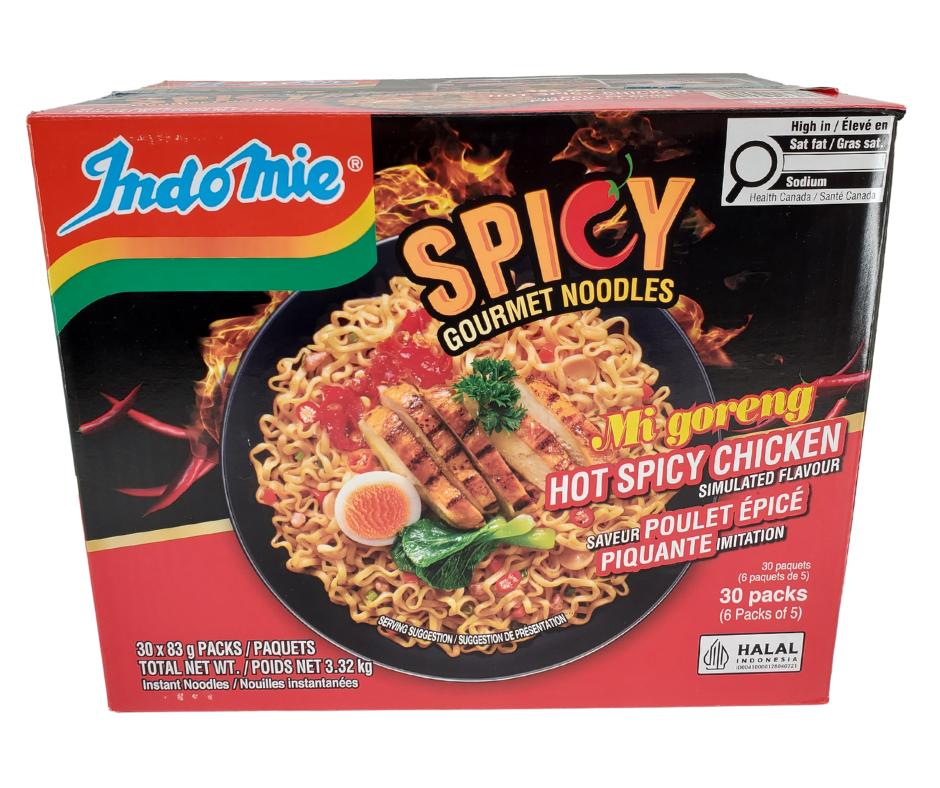 Indomie - Instant Noodle - Hot Spicy Chicken — Case (5 x 83 G)