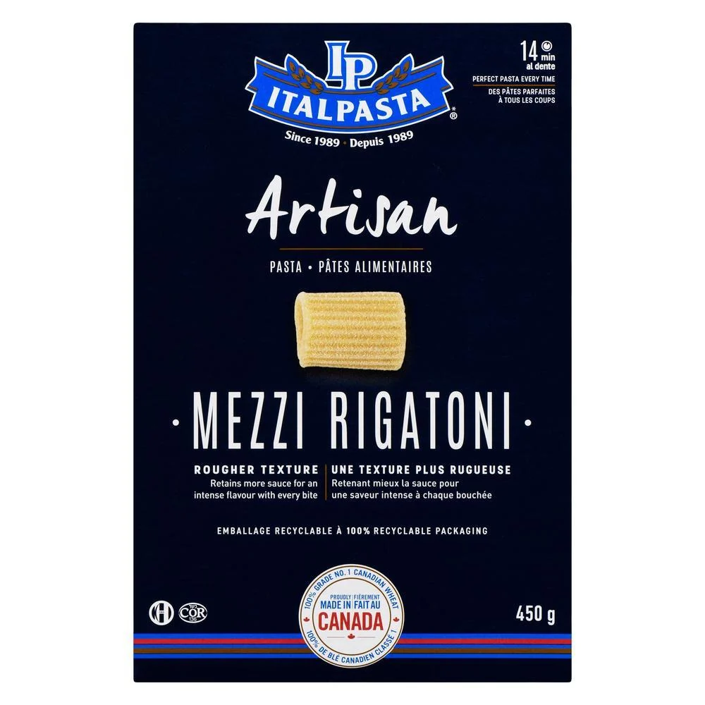 Italpasta - Artisan - Pasta - Mezzi Rigatoni — Case (12 x 450 G)