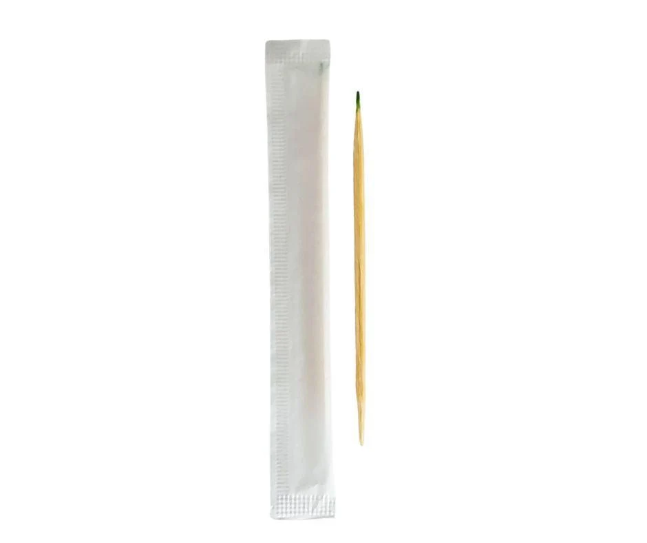 Eco-Craze - Bamboo Toothpick - Mint - Paper Wrap - P2-65M — Case (10 x 1000 CT)
