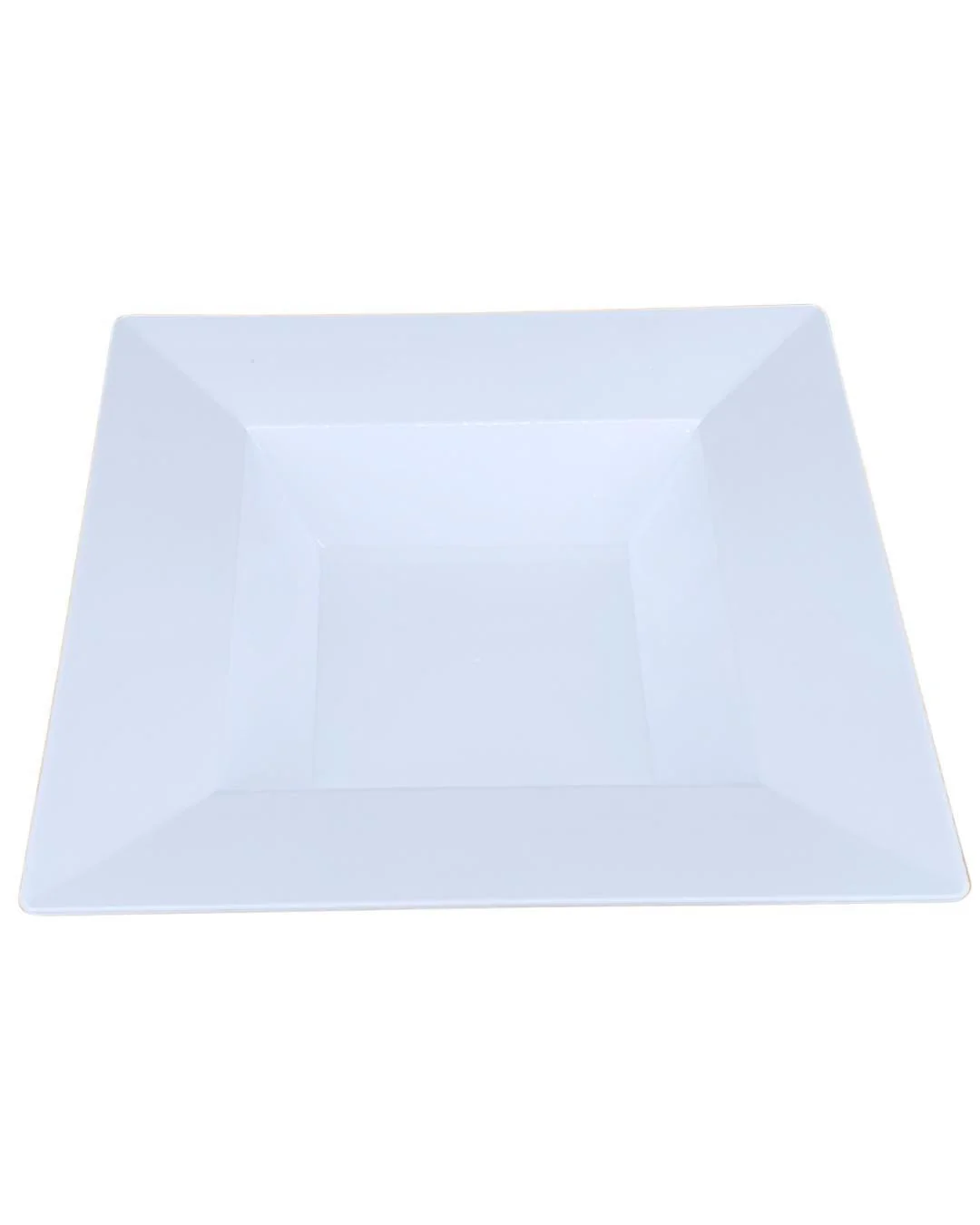 8.5" Square Plastic Bowl - White / SB85 — Case (6 x 20 CT)