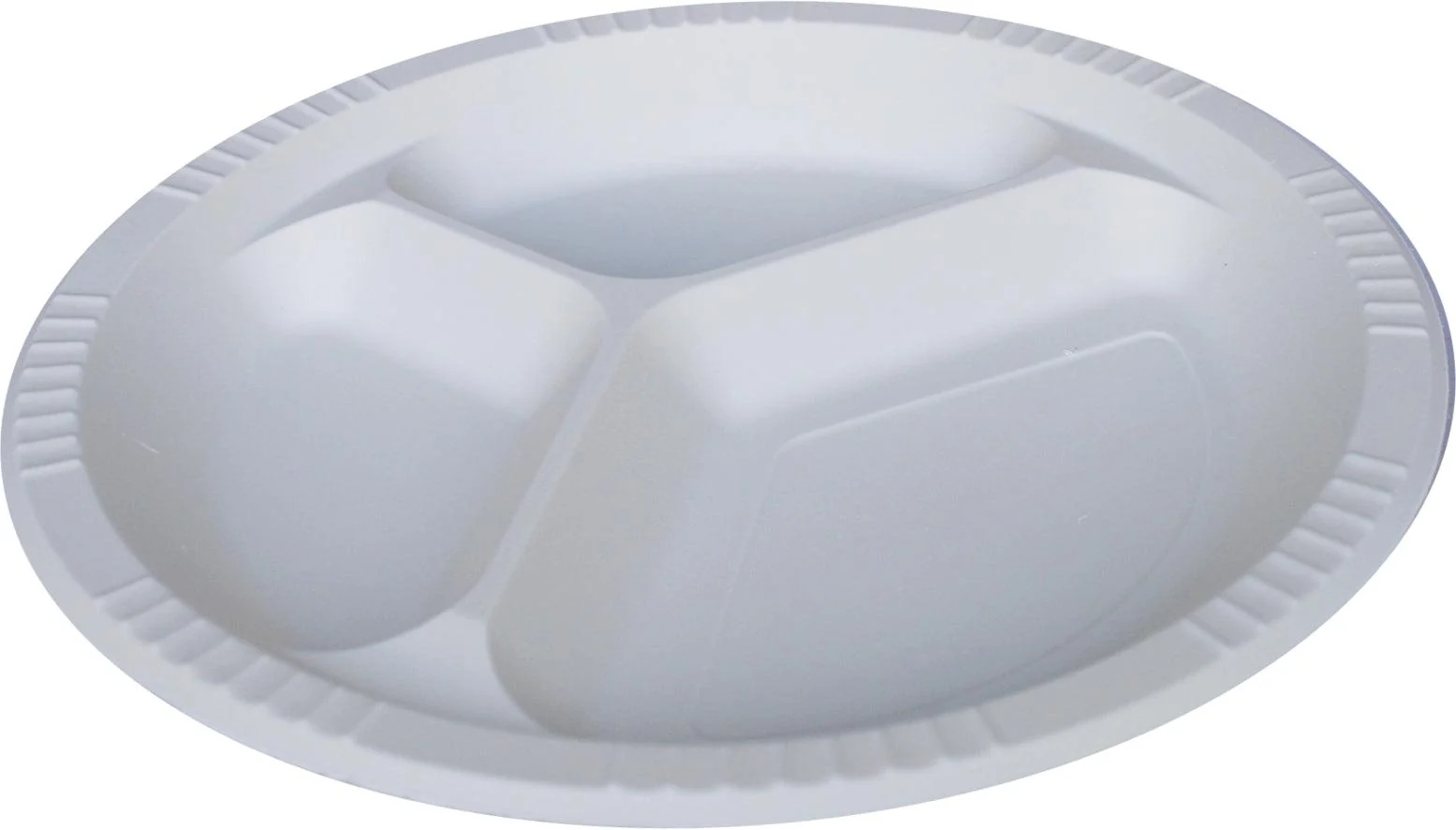 Eco-Craze - Corn Starch 10 Inch Round Plate - 3 Compartment — Case (50 CT)