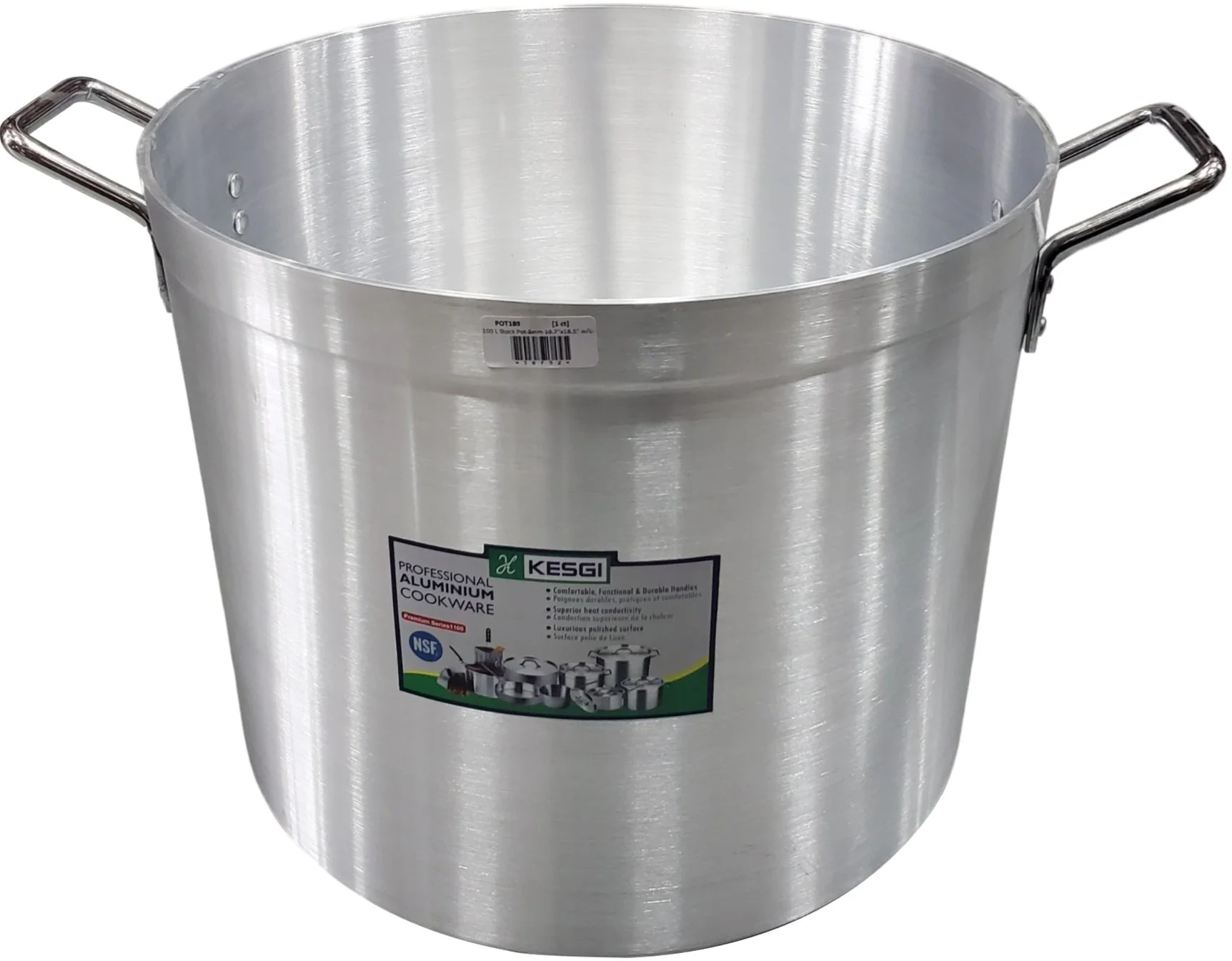 Stock Pot 90L - 6mm - 19.5" x 18" w/Lid