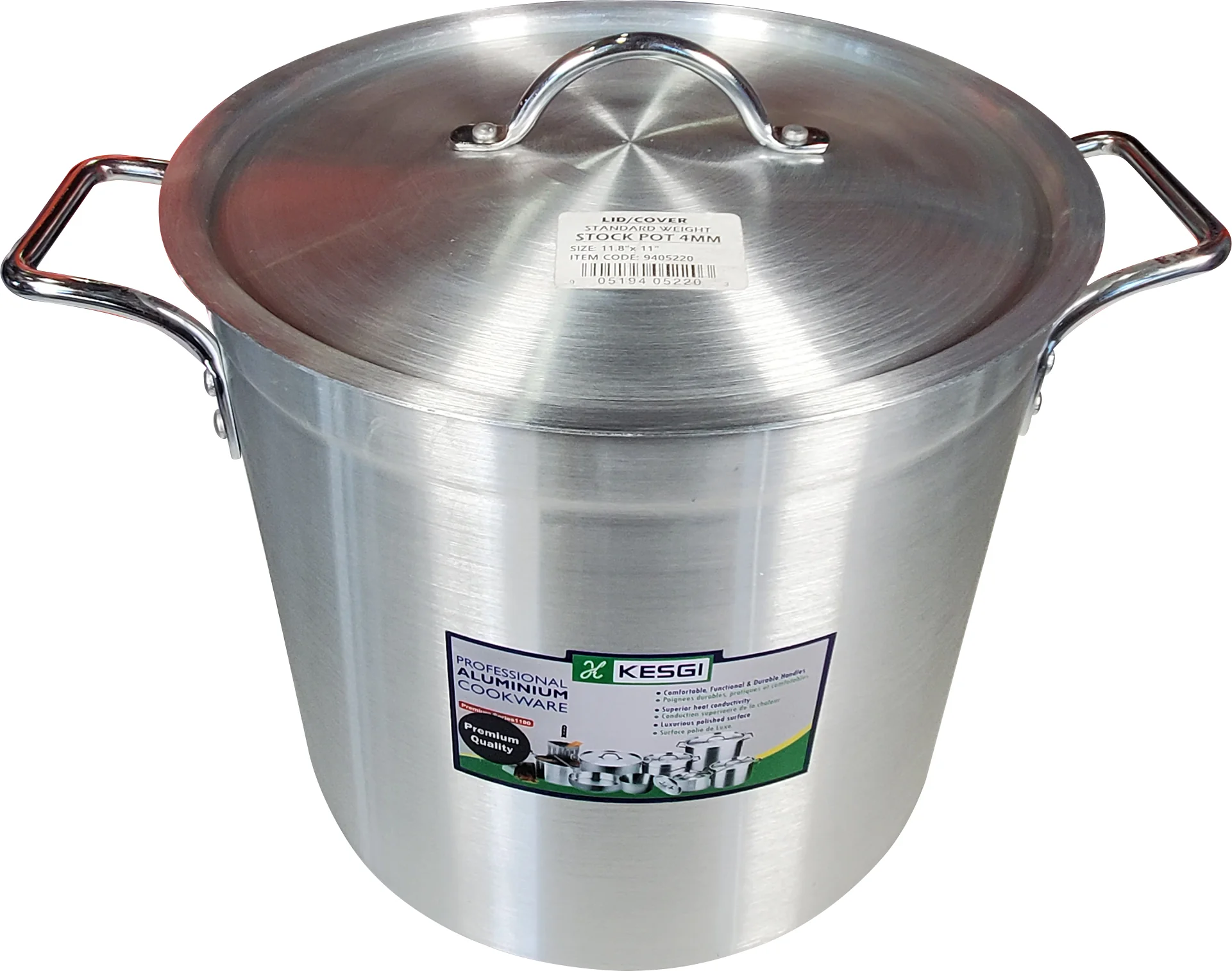 Stock Pot 20L - 4mm - 11.8"x11 w/Lid