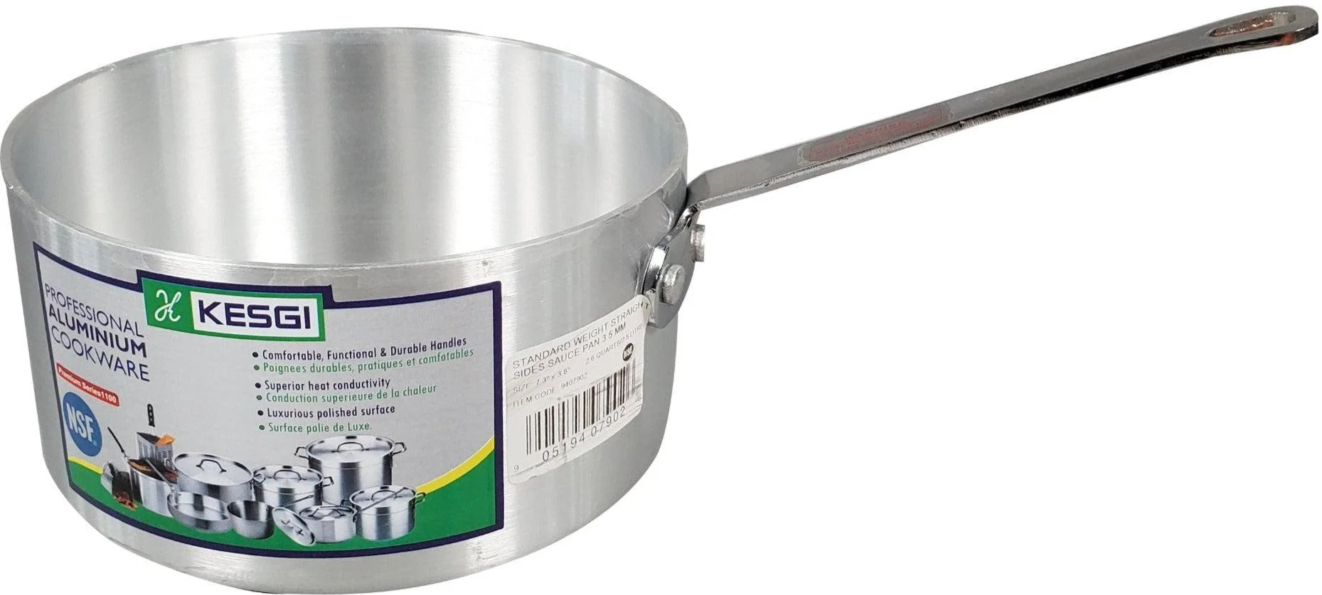 Sauce Pan 2.5L - 3mm - 7.3"x3.8" w/Lid