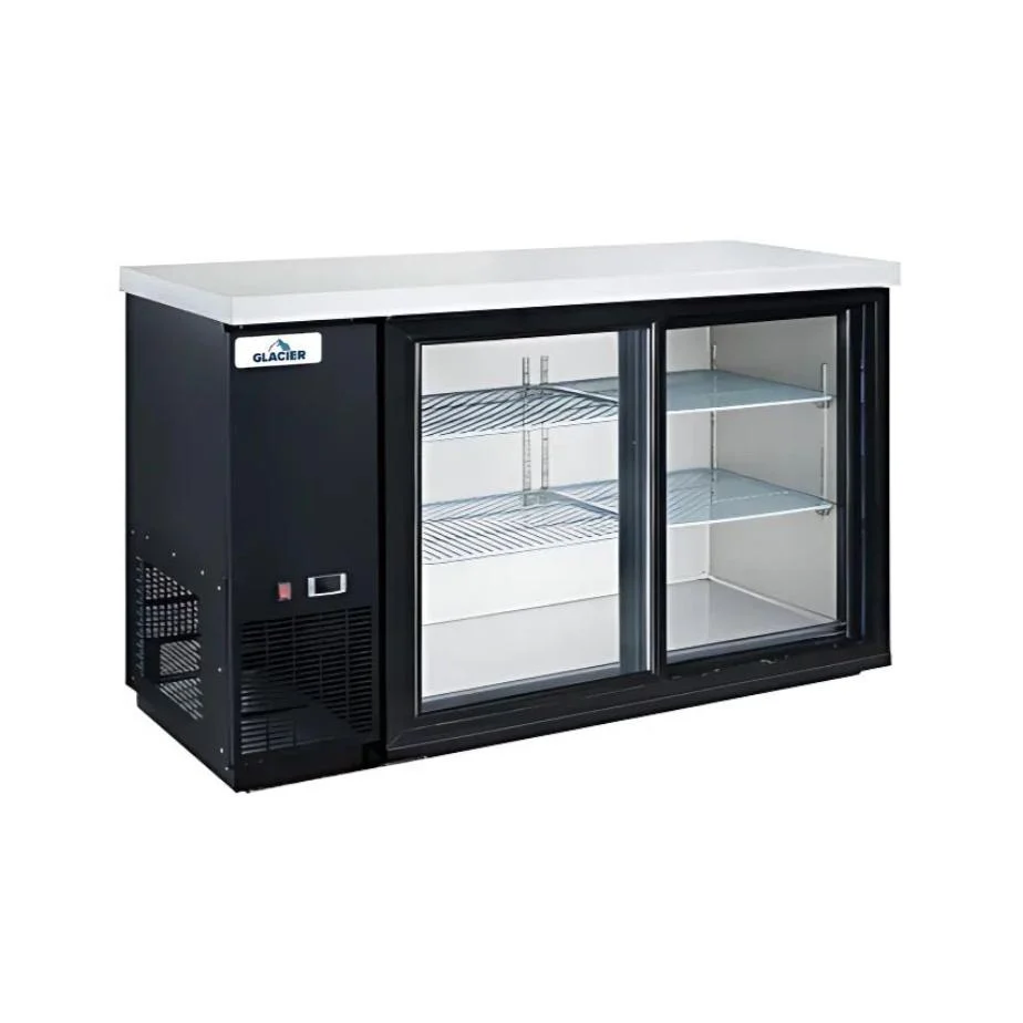 Glacier - Back Bar Cooler Glass Sliding 2 Door 61*24*35 -GBB-61GSD