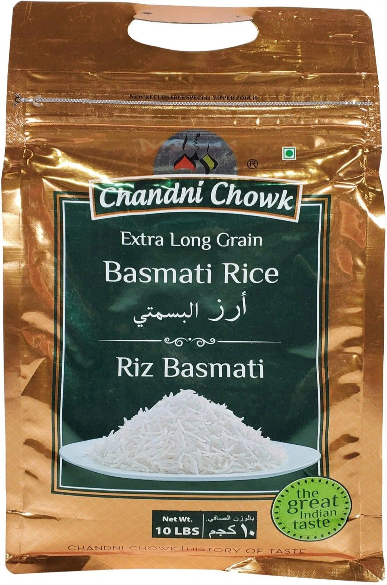 Chandni Chowk - Basmati Rice - Extra Long - Fine Dine — Case (4 x 10 LB)