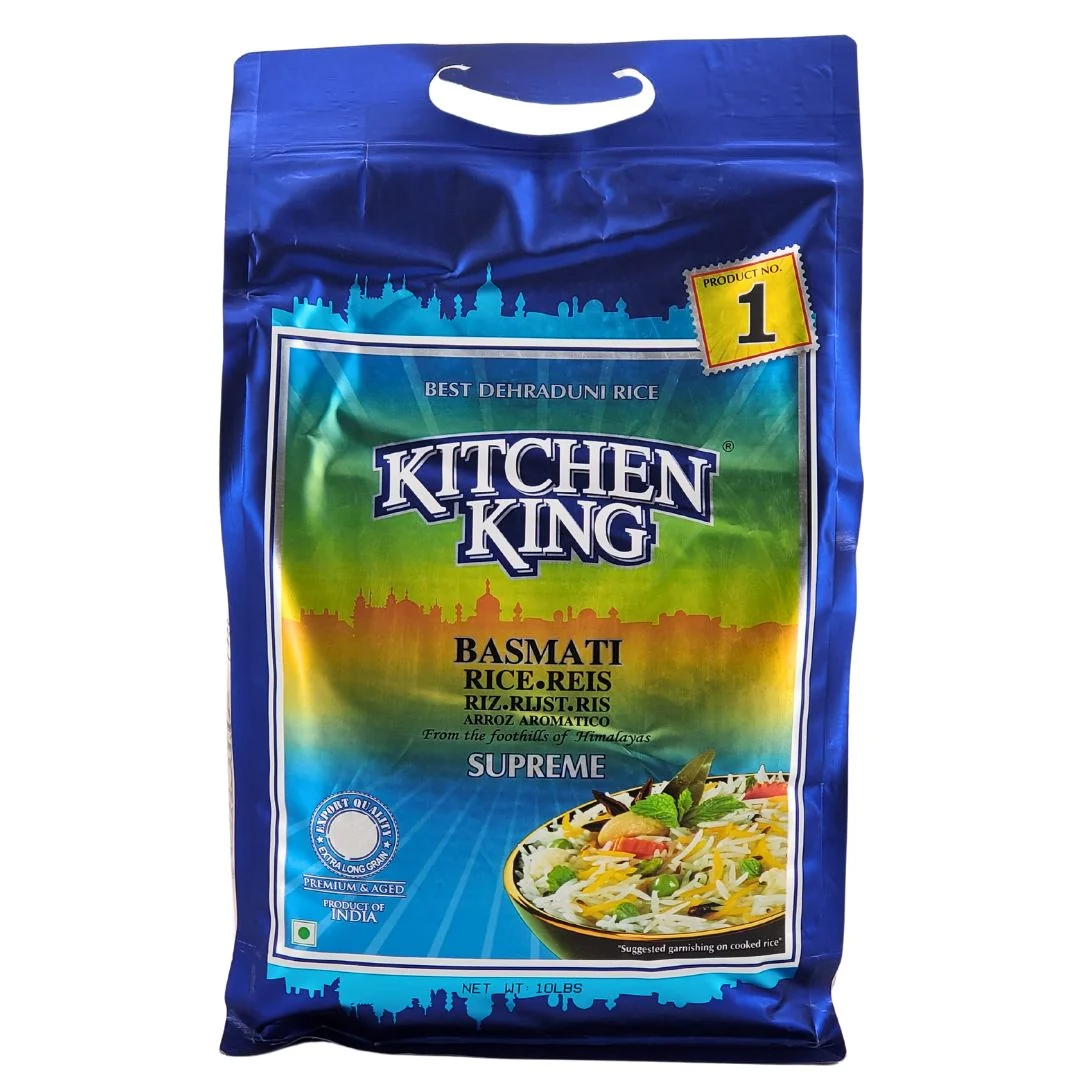 Kitchen King - Supreme Basmati Rice - 10lb — Case (4 x 10 LB)