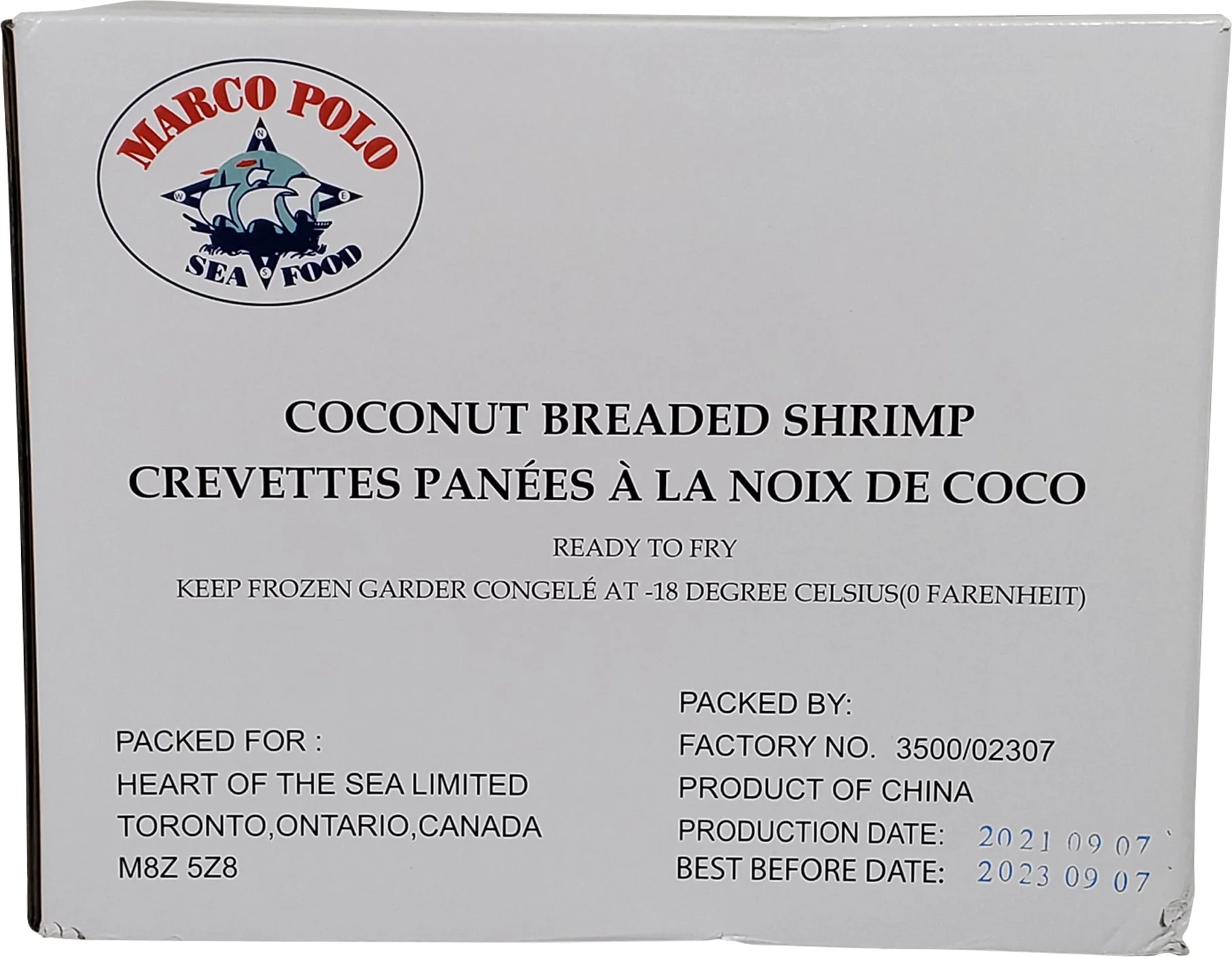 Marco Polo - 16-20 Coconut Breaded Butterly Shrimp — Each (2 LB)